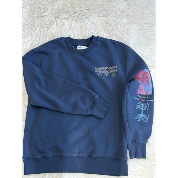 Topman Other - Topman Sweatshirt Mens Small Blue Discovery Crewneck ASOS Pullover